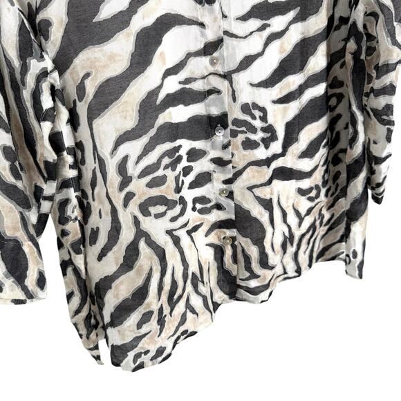 Alfred Dunner Woman Plus Size 24W 2-Piece Zebra Blouse Shirt Top Mature Summer - Picture 6 of 7